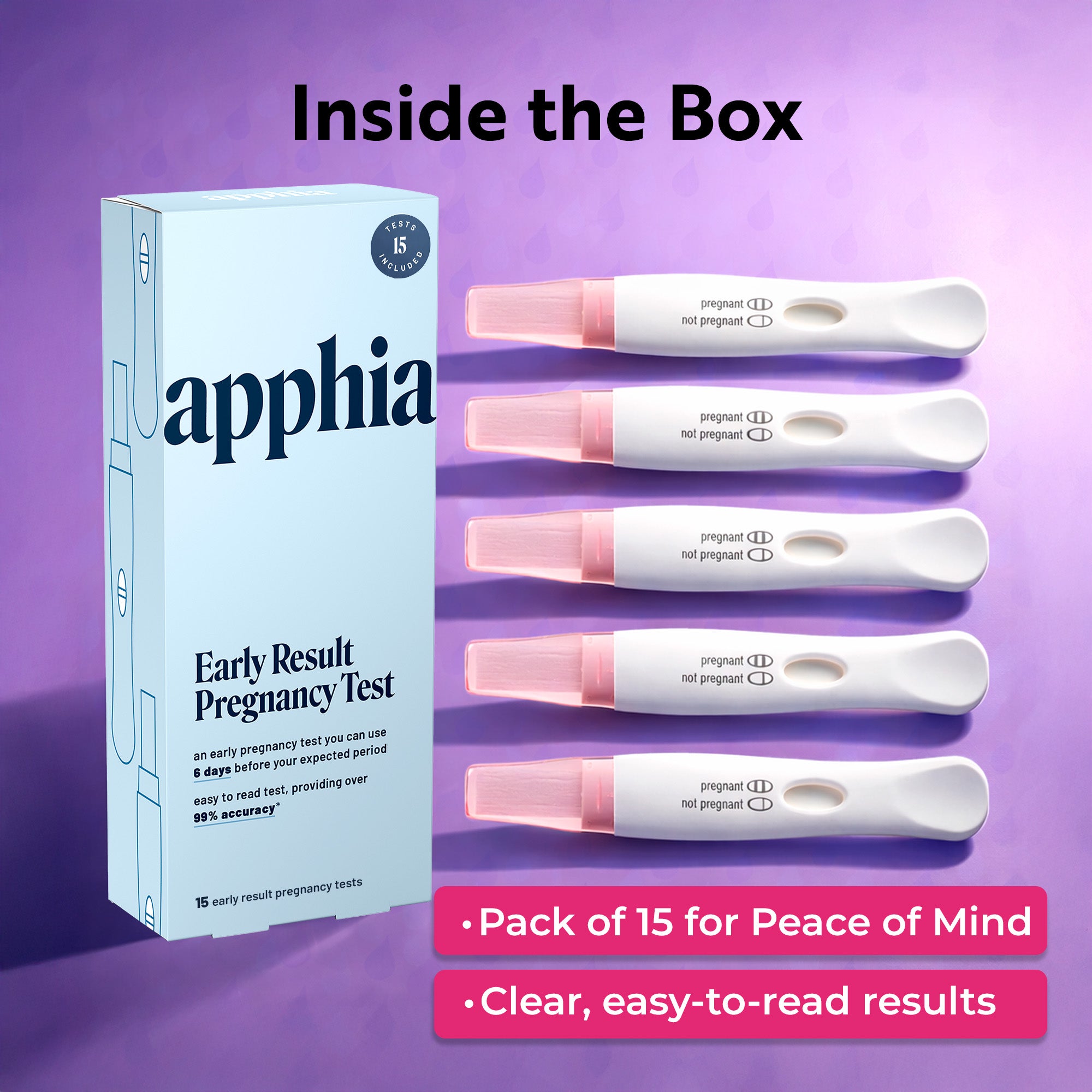 Apphia Early Detection Pregnancy Test (15 Count)