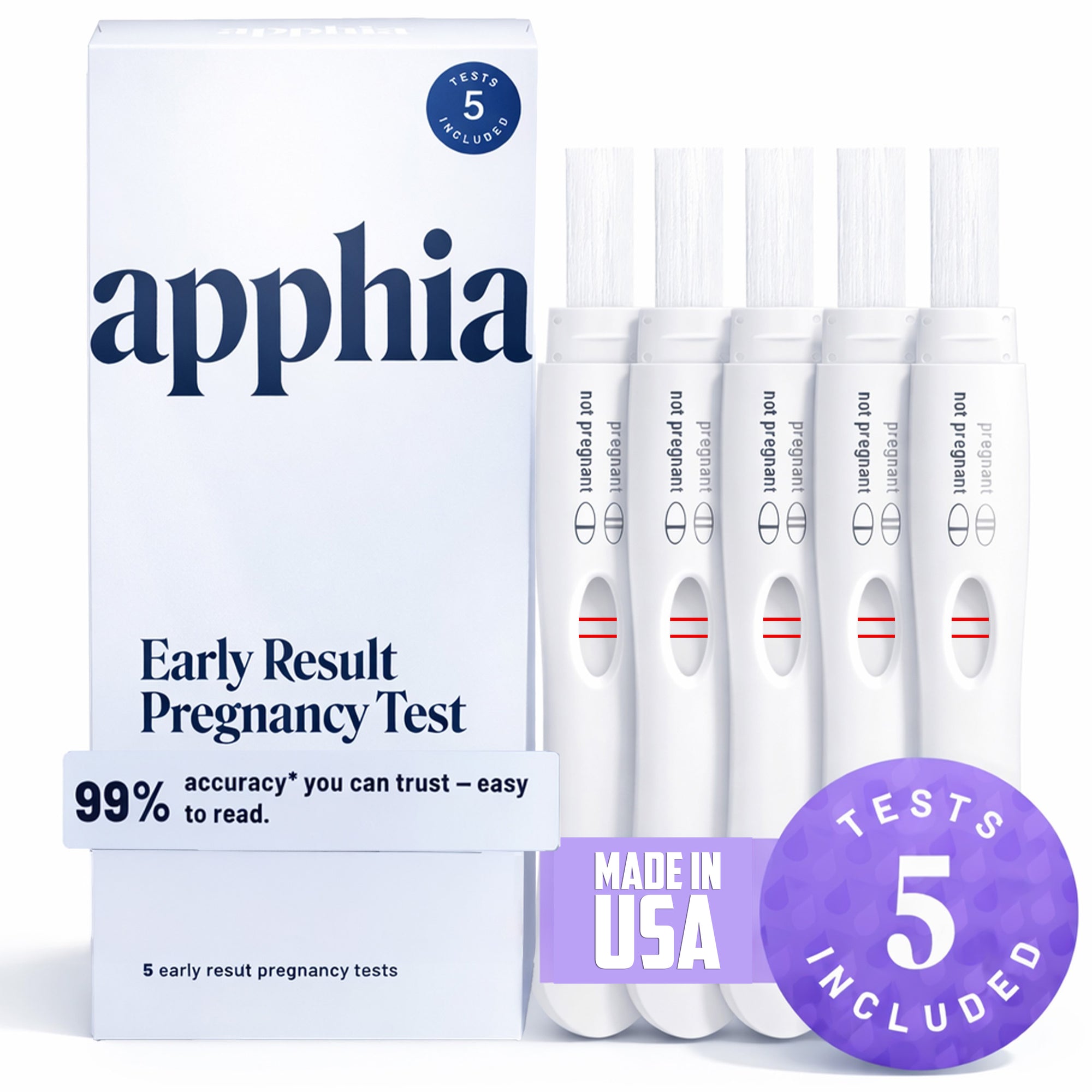 Apphia Early Detection Pregnancy Test (5 Count)