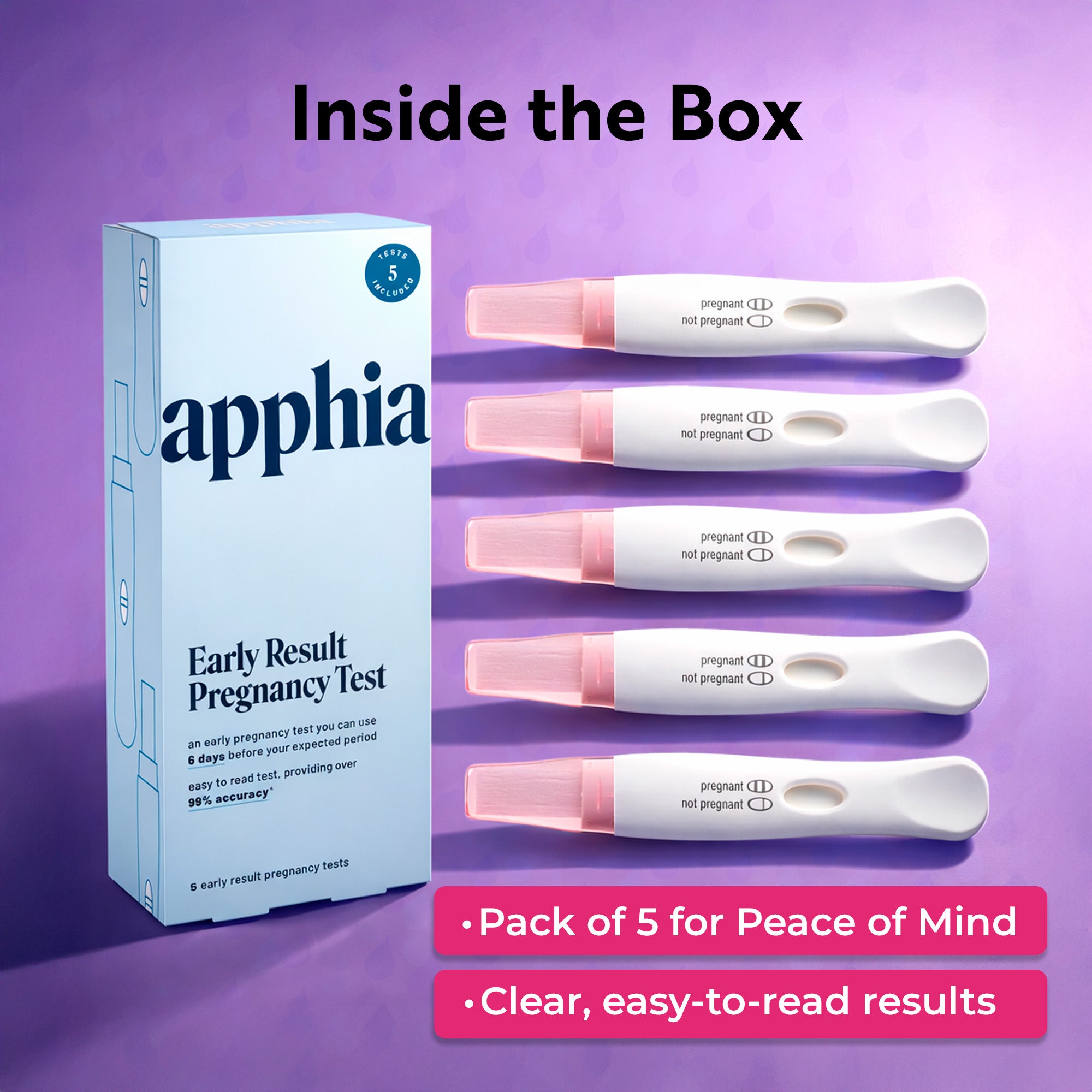 Apphia Early Detection Pregnancy Test (5 Count)